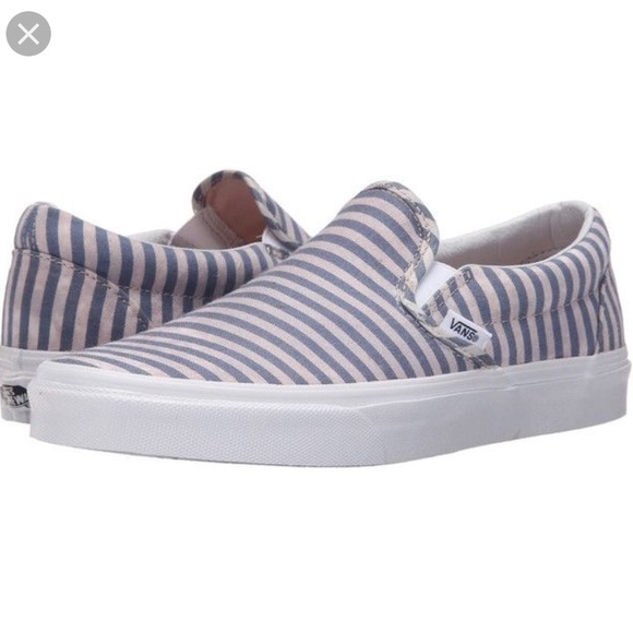 striped slip on vans